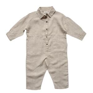 NEW THE SIMPLE FOLK boy's noor jumpsuit in oatmeal